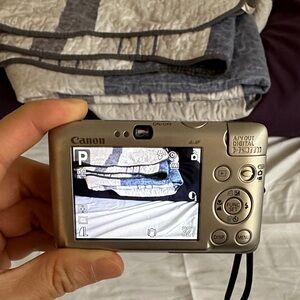 Canon Gray Digital Camera with LCD Display